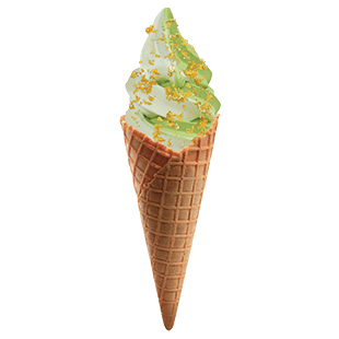 金箔入り抹茶ソフトクリーム