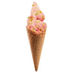 金箔入りいちごソフトクリーム